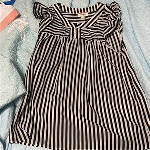 ANDREE BY UNIT Monochrome Striped Dress